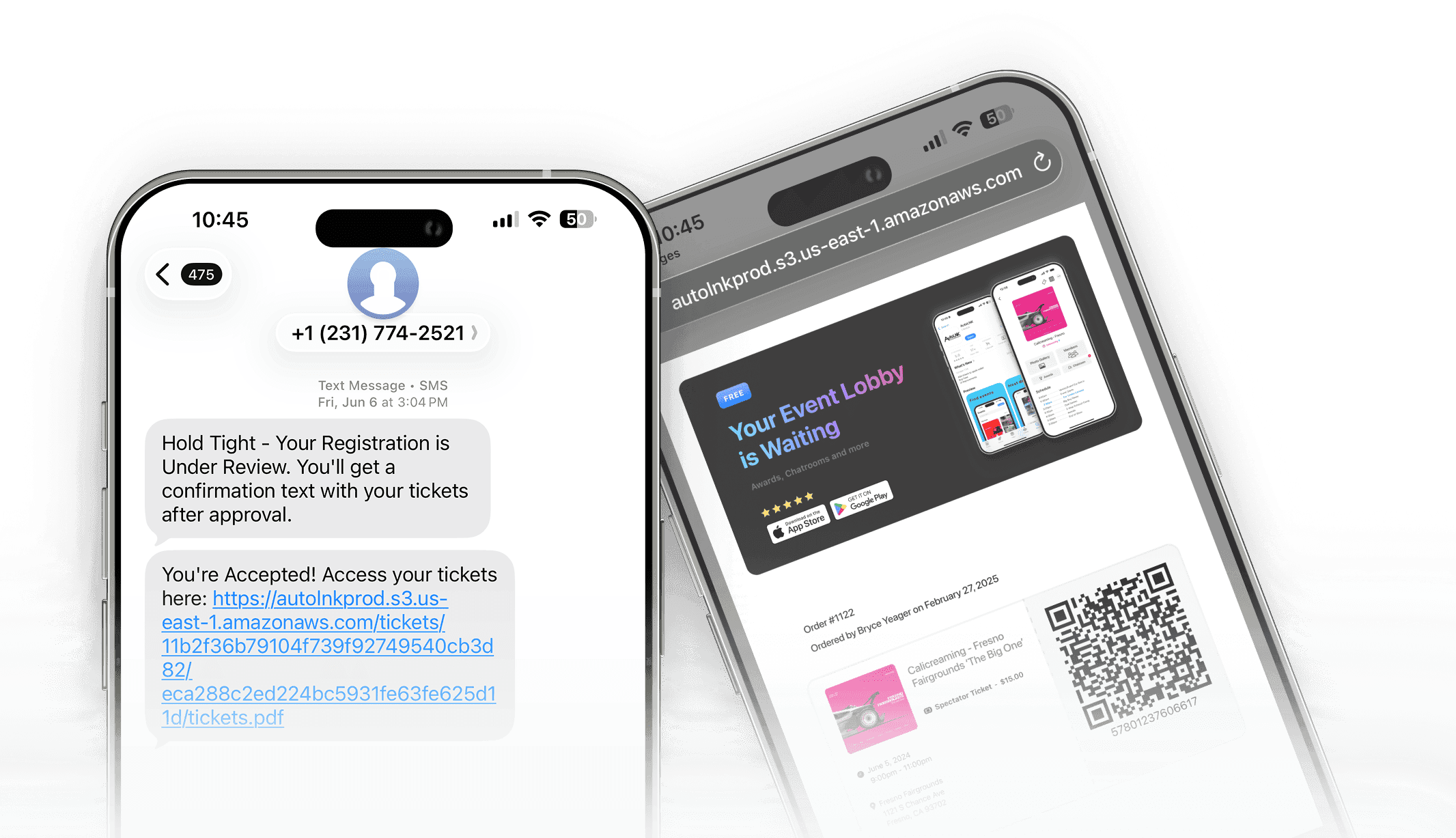 Mobile ticket delivery illustration