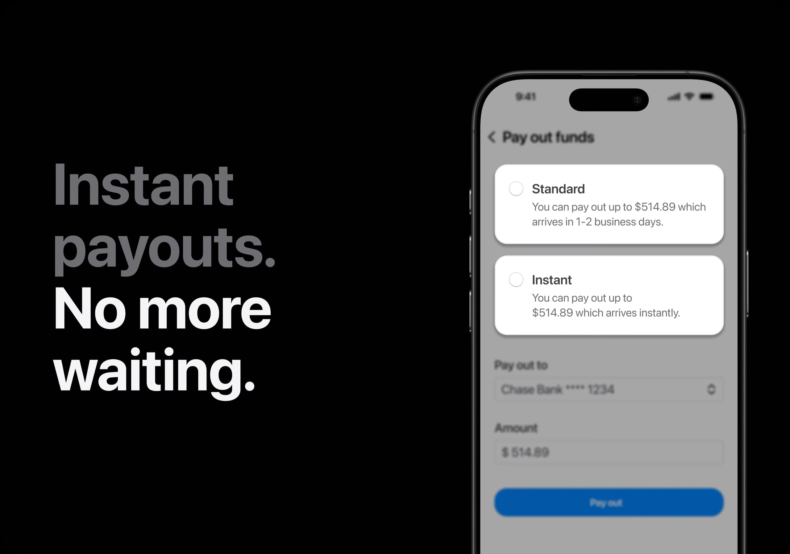 Instant payouts